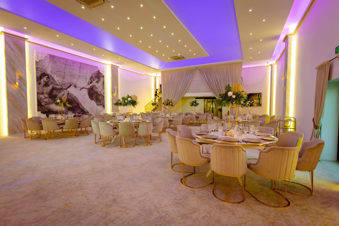 Sala pregătită de eveniment